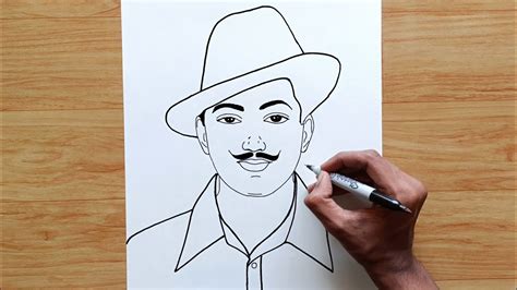 Bhagat Singh Drawing // Easy Drawing .